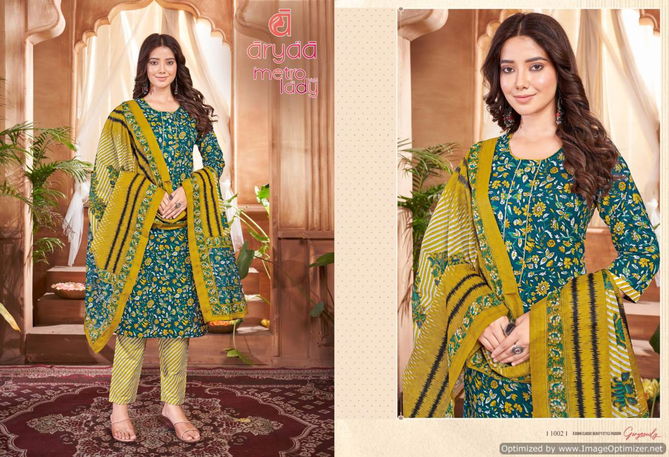 Metro Lady Vol 1 By Aryaa Printed Cotton Kurti With Bottom Dupatta Wholesale Price In Surat